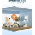 thumbnail image 6 of Lumiparty 10000 BTU Window Air Conditioner with WiFi, 3-in-1 Energy Saving AC Unit with Remote & App Control & Timer Function, Cools 450 Sq.ft., White, 6 of 7