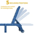 thumbnail image 6 of DWVO Patio Chaise Lounge Chair, Lawn Lounger Recliner Chair with 5 Positions for Outdoor Space, Blue, 6 of 7