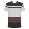 thumbnail image 5 of Kalauyu Men's Color Block Short Sleeve Crewneck T Shirts Casual Summer Striped Tee Shirt Streetwear Trendy Tops, 5 of 5