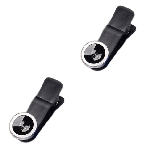 Sidaley Kit de lentes con clip para cámara de teléfono inteligente universal 3 en 1 Lente ojo de pez de 180 ° Lente gran angular 0,67X Type1 NO1
