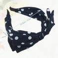 thumbnail image 5 of Unique Bargains Polka Dots Wide Bow Headbands Fashion Hair Hoop Blue with Bow Knotted for Girl Women, 5 of 6