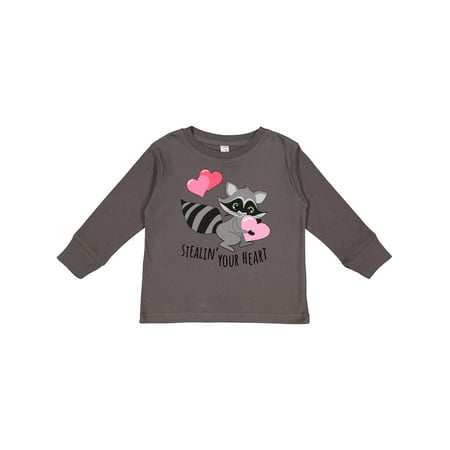 

Inktastic Stealin Your Heart Cute Raccoon Gift Toddler Boy or Toddler Girl Long Sleeve T-Shirt
