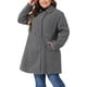 thumbnail image 4 of Abrigos de invierno para mujer de talla grande Agnes Orinda, con solapa muesca, abrigo de un solo botón, elegante abrigo largo con bolsillo 2X gris oscuro, 4 of 6