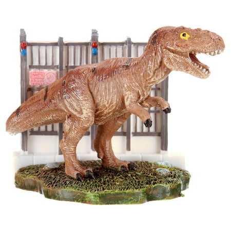 Penn-Plax Jurassic Park Aquarium Decoration – Brown T-Rex Escaping from Paddock – Small Resin
