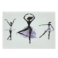 thumbnail image 1 of Ballet Cutting Board, Ballerina Silhouettes Practising Classic Dance Performing Theatrical Art, Decorative Tempered Glass Cutting and Serving Board, in 3 Sizes, by Ambesonne, 1 of 2