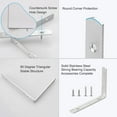 thumbnail image 5 of 150 x 110mm Angle Bracket Stainless Steel L Shaped Angle Brackets Corner Braces Support with Screws, 4pcs, 5 of 7