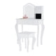 thumbnail image 1 of Juego de Tocador de Maquillaje para Niñas con Espejo y Taburete - Juguete de Madera con Cajón y Organizador, para Niñas de 3 a 9 Años, Incluye Accesorios de Maquillaje de Juguete, blanco, 1 of 26