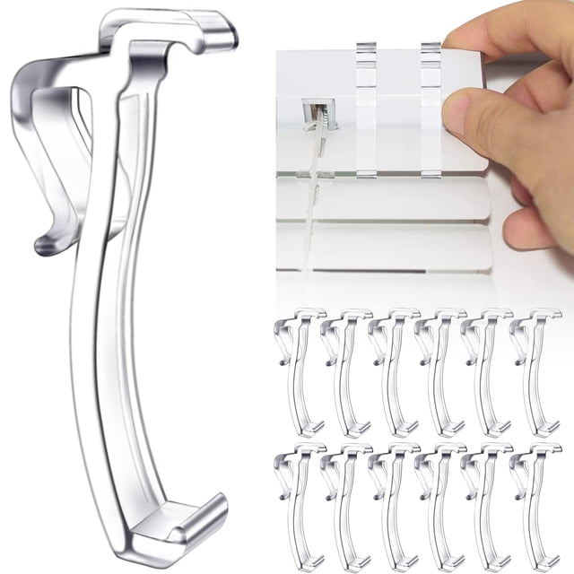 Pinzas de cenefa Takngjd de plástico transparente de 2,5 cm para persiana horizontal