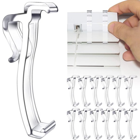 Pinzas de cenefa Takngjd de plástico transparente de 2,5 cm para persiana horizontal