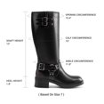 thumbnail image 4 of Botas DREAM PAIRS Altas de Moto con Punta Cuadrada y Hebillas, 4 of 9