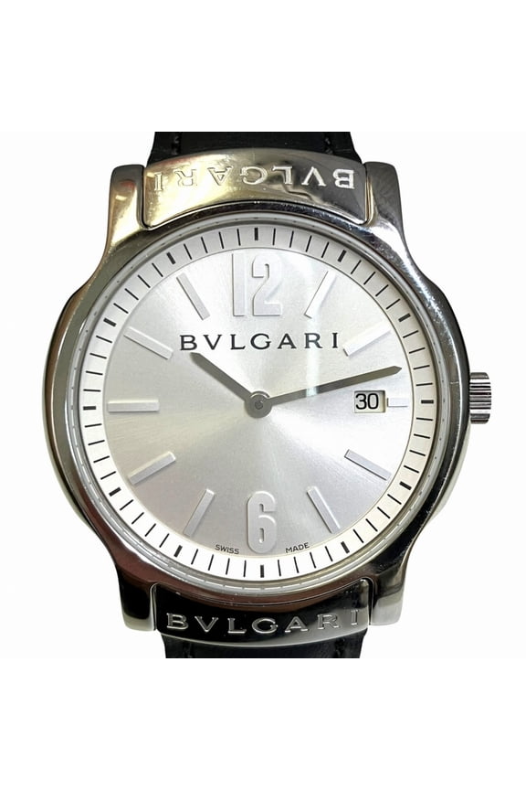 Pre-Owned Bulgari BVLGARI Solo Tempo watch, total weight 38.1g, stainless steel, genuine...