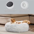 thumbnail image 2 of Cama para gatos, relajante, lavable, 50 cm, antideslizante, redonda, gris escarcha, 2 of 6