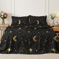 thumbnail image 2 of Flymme Queen Size Sheet Set,4 Piece Dreamy Moon & Star Bed Sheets Set for Man Women,Soft Microfiber Deep Pocket Bed Sheets for All Season, 2 of 8