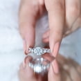 thumbnail image 5 of Rosec Jewels Certified 2 Carat Lab Diamond Designer Engagement Ring - EF-VS Quality - Ready To Gift, 925 Sterling Silver, US 4.00, 5 of 9