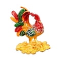 thumbnail image 3 of Joyero con forma de pollo, caja de tesoros, centro de mesa, decoración del hogar, aleación Estilo A, 3 of 9
