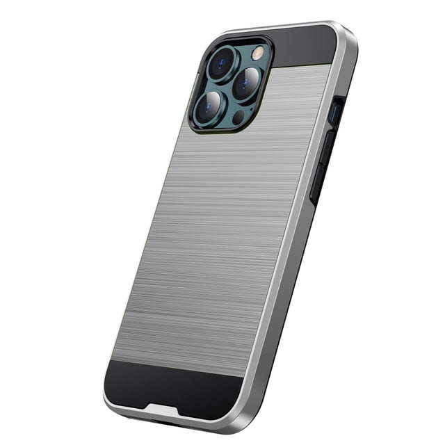 Compatible con iPhone 13 Cubierta protectora de 6,1 pulgadas Cubierta deslizante a prueba de golpes Capa protectora de doble capa resistente a los arañazos con ranura para tarjeta