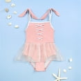 thumbnail image 2 of SXcggal Toddler Baby Kids Girls Strap Sleeveless Tulle Swimsuit Bathing Suit Swimwear Beachwear Outfit Fashionable Comfortable Girls Dress, 2 of 7
