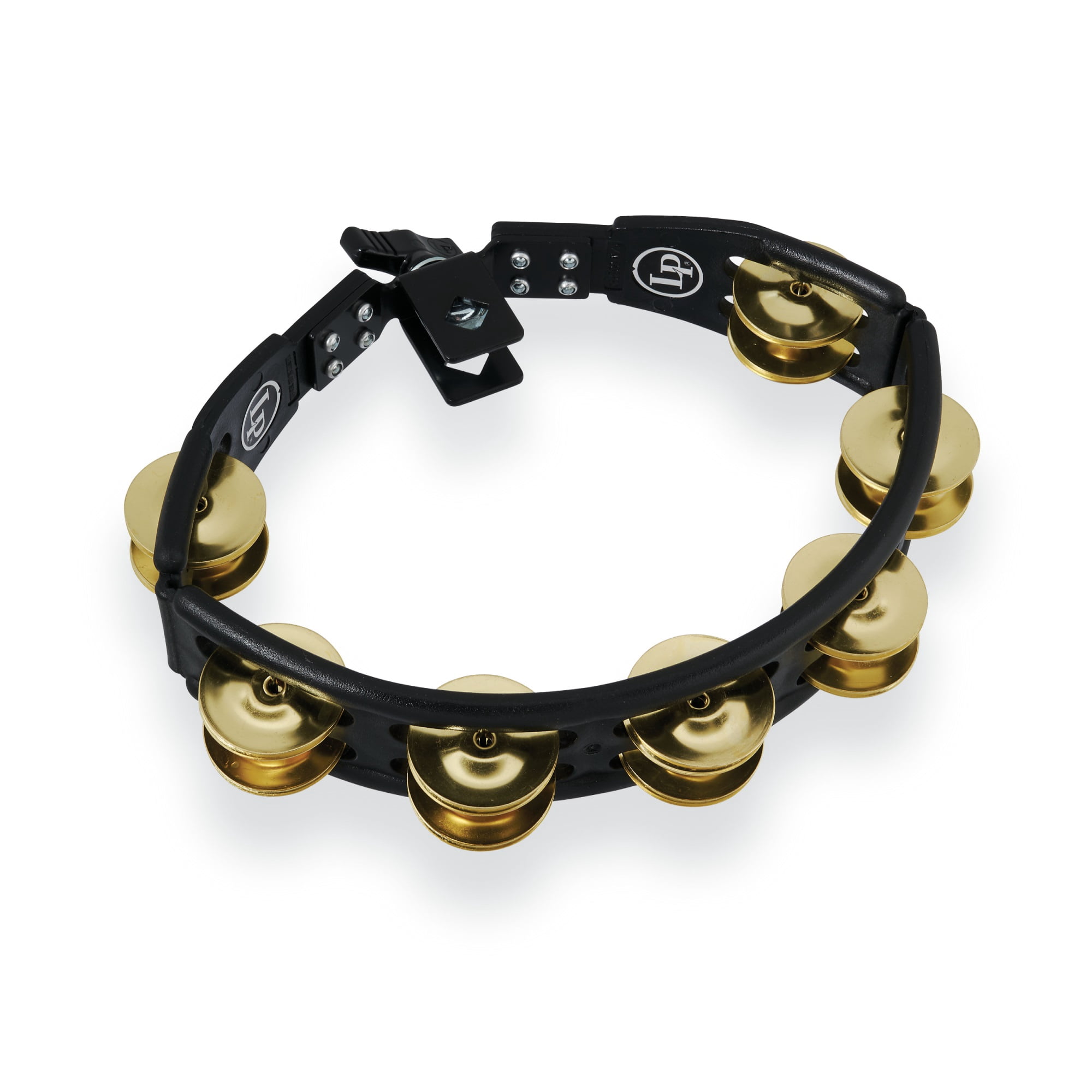 Latin Percussion Cyclops Mountable Tambourine, Black, Brass Jingles