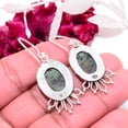 thumbnail image 4 of Natural Ruby With Zoisite - Tanzania Designer Handmade 925 Sterling Silver Earring 1.76" E83124, Christmas Gift, 4 of 4