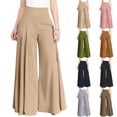 thumbnail image 5 of Women's High Waisted Wide Leg Pants Casual Loose Flowy Lounge Trousers Elegant Palazzo Slacks, 5 of 5