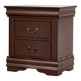 thumbnail image 2 of Home Square Set of 3 Transitional Wood 2 Nightstands and Dresser in Cherry, 2 of 10