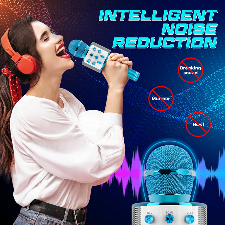 SUNNYPIG Birthday Gifts for Girls Age 5 6 7 8, Portable Bluetooth  Microphone for 6 7 8 Year Old Kids Karaoke Wireless Microphone Toy for Boy  Child Age 5-10 Girl Party Favor Gift for Kids Blue 