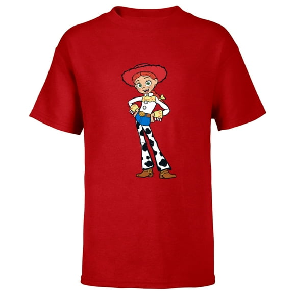 Disney Pixar Toy Story 4 Cowgirl Jessie T-Shirt - Short Sleeve T-Shirt for Kids - Customized-Red