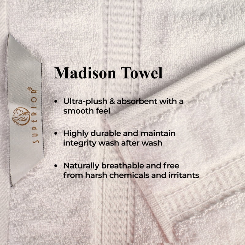 Superior 800 GSM Egyptian Cotton 4-Piece Hand Towel Set, Soft Ultra Absorbent Towels, White
