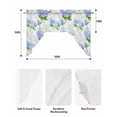thumbnail image 5 of Summer Hydrangeas Swag Valances for Windows, Small Curtains Drapes, White Blue Flowers Pastoral Leaves Kitchen Window Curtains Over Sink Window Treatment Valance for Bedroom/Bathroom 56"x36", 5 of 5