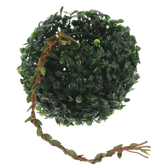 HAMPPLIES Naturalistic Reptile Cave Hide with Artificial Grass Ball for Gecko and Frog Habitats
