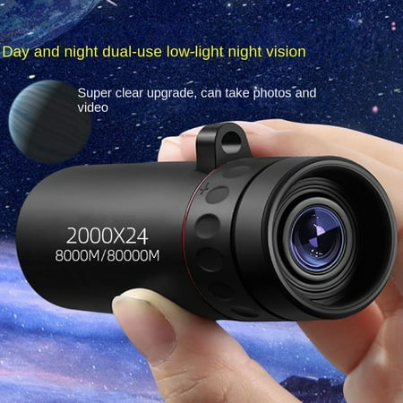 2000x24 HD Monocular Telescope Mini Portable Telescope with Outdoor Camping Hunting Birdwatching Telescopes (2000x 24)