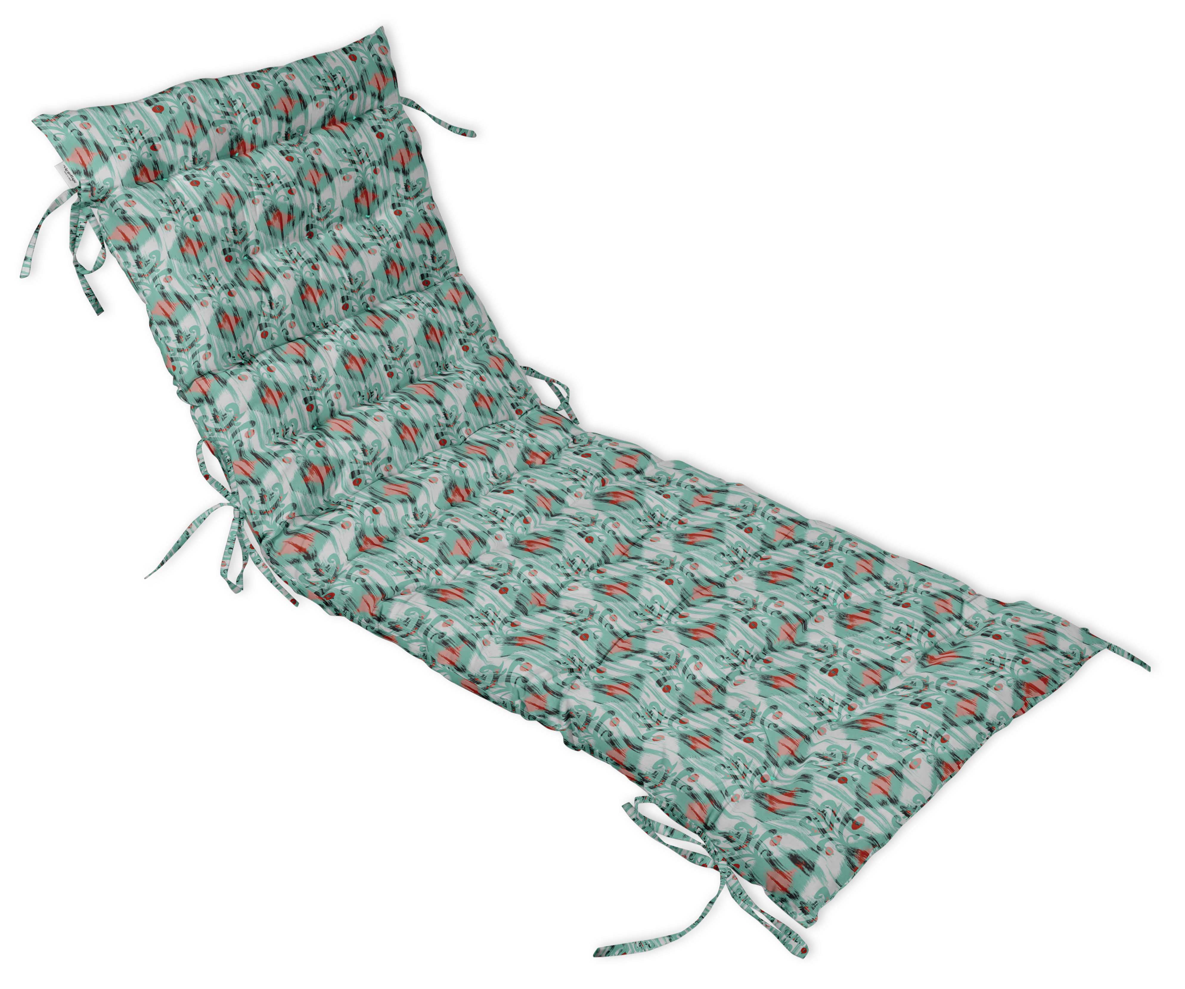 Vargottam Printed Rocking Chair Sofa Cushion With TiesChaise Recliner