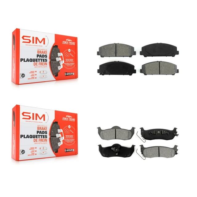 SIM Front Rear Semi-Metallic Brake Pads Kit for Car Nissan TITAN Armada INFINITI QX56 KSM-100179