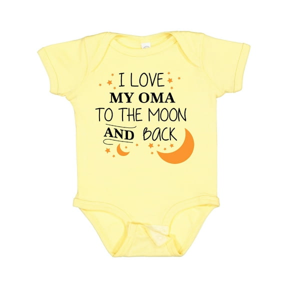 Inktastic I Love My Oma to the Moon and Back Boys or Girls Baby Bodysuit
