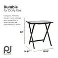 thumbnail image 3 of PJ Wood 5 Pack XL Oversize Tray Table Set for Living Room or Kitchen, Black, 3 of 9
