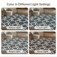 thumbnail image 7 of ODIKA 6'x9' Ultra-Soft Area Rug, Lattice Distressed Border Skid Hallway Checkered Geometric Boho Playful None Washable, Bare feet friendly, Silk-Touch for Guest Room, Bedroom, 7 of 7