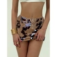 thumbnail image 2 of Bovxnpu Women Skirt Womens Bodycon Mini Skirts Sequin Skirt Sparkly Stretchy High Waisted Glitter Skirt for Night Out Party Beach Vacation Summer Outfits, 2 of 5