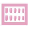 thumbnail image 3 of Uñas postizas HUOGUO, rosa claro mate, de larga duración, 3 of 5