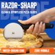 thumbnail image 2 of Cortador de pizza KitchenStar - Cuchillo rebanador de acero inoxidable 304 con hoja súper afilada, mecanismo de eje antivibración, mango ergonómico antideslizante y cubierta protectora, apto para lava, 2 of 7