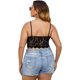 thumbnail image 2 of Blusa de Manga Corta con Volantes y Dobladillo bajo para Mujer Negro (Black Lace) 3XL Extra amplio Negro (Black Lace) 3XL Extra amplio Xishao ropa, 2 of 2