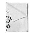 thumbnail image 2 of Grandma Soft Flannel Fleece Throw Blanket, Monochrome Hand Lettering Words About Hugging Grandma Calligraphy, Cozy Plush for Indoor and Outdoor Use, 50" x 70", Black White, by Ambesonne, 2 of 5