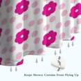 thumbnail image 6 of Pink Daisy Flower Polka Dots Pattern Shower Curtain 84"x72" ,Bathroom Decorative Shower Curtains Set with 12 Hooks,Modern Waterproof Washable Shower Curtain, 6 of 6