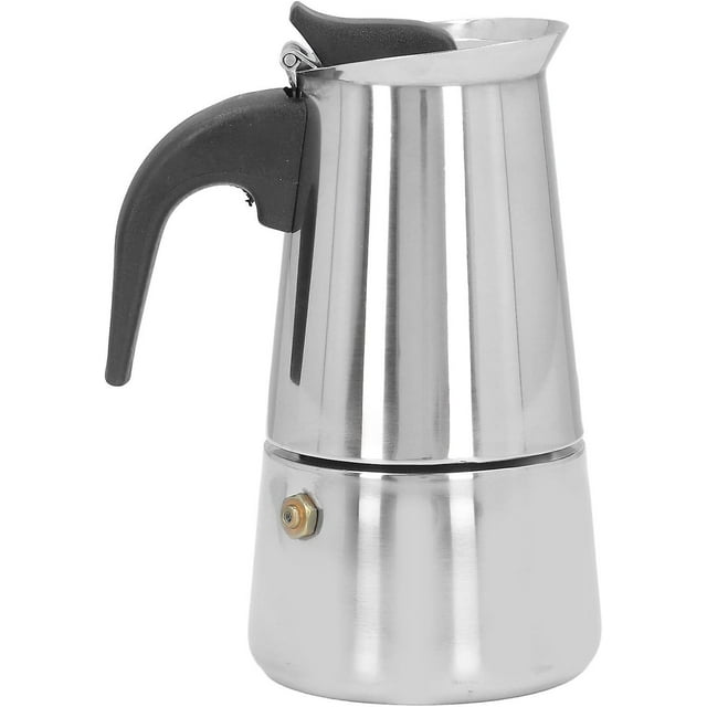 Moka Pot, Stovetop Espresso Maker Italian Coffee Maker Stainless Steel Mocha Coffee Machine Cafe Percolator Maker for Induction Cookers(2 cup)