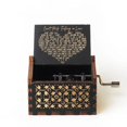thumbnail image 1 of Caja de música con manivela manual de madera, tema de San Valentín, regalo para amantes, regalo de cumpleaños para novia, 1 of 4