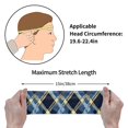 thumbnail image 5 of Motion Adornment Sweatband 15 In Both Men And Women Can Stretch Breathable Soft Perspiration For Hiking Walking Running Exercise Argyle Plaid Cornflowerblue_1, 5 of 8