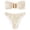 D180/Yellow, variant on Afdoent Womens Bikini Sets Womens Stripe Printed Beach New Strapless Split Triangle Bikini Swimsuit Bathing Suit 2026 Summer Beachwear