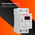 thumbnail image 3 of Relé de reinicio automático Wdftyju 40A Disyuntor protector de sobrevoltaje y bajo voltaje, 3 of 8