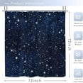 thumbnail image 3 of Night Sky Space Shower Curtain (No Glitter) Star Bathroom Decor 72Wx72H Inch Backdrop Dark Blue Cosmic Starry Fantasy Galaxy Universe Space Fabric Waterproof 12 Plastic HooksRY-KKCQ, 3 of 6