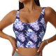 thumbnail image 1 of Balery blue starry sky Skull flower Sujetadores deportivos con espalda cruzada para mujer, acolchados, sin costuras, de alto impacto, ideales para yoga, gimnasio, entrenamiento y fitness.-X-Large, 1 of 8
