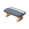 thumbnail image 2 of Reposapiés, taburete otomano, protección de suelo de madera, antideslizante, banco para cambiarse los zapatos, de madera Azul, 2 of 9